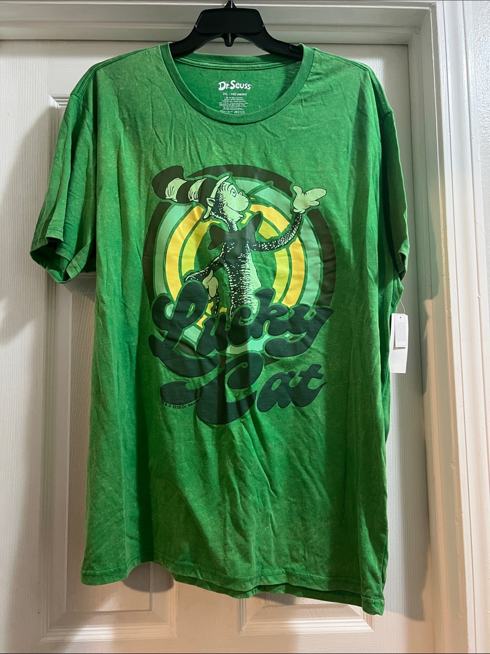 Dr. Seuss Green Lucky Cat Graphic Tee